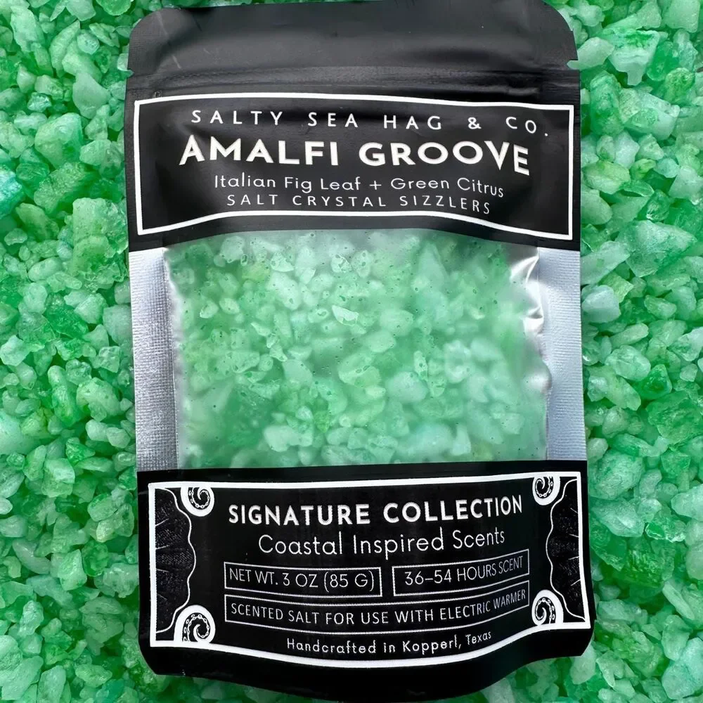 Amalfi Groove Salt Crystal Sizzlers - Italian Fig Leaf + Green Citrus Scent
